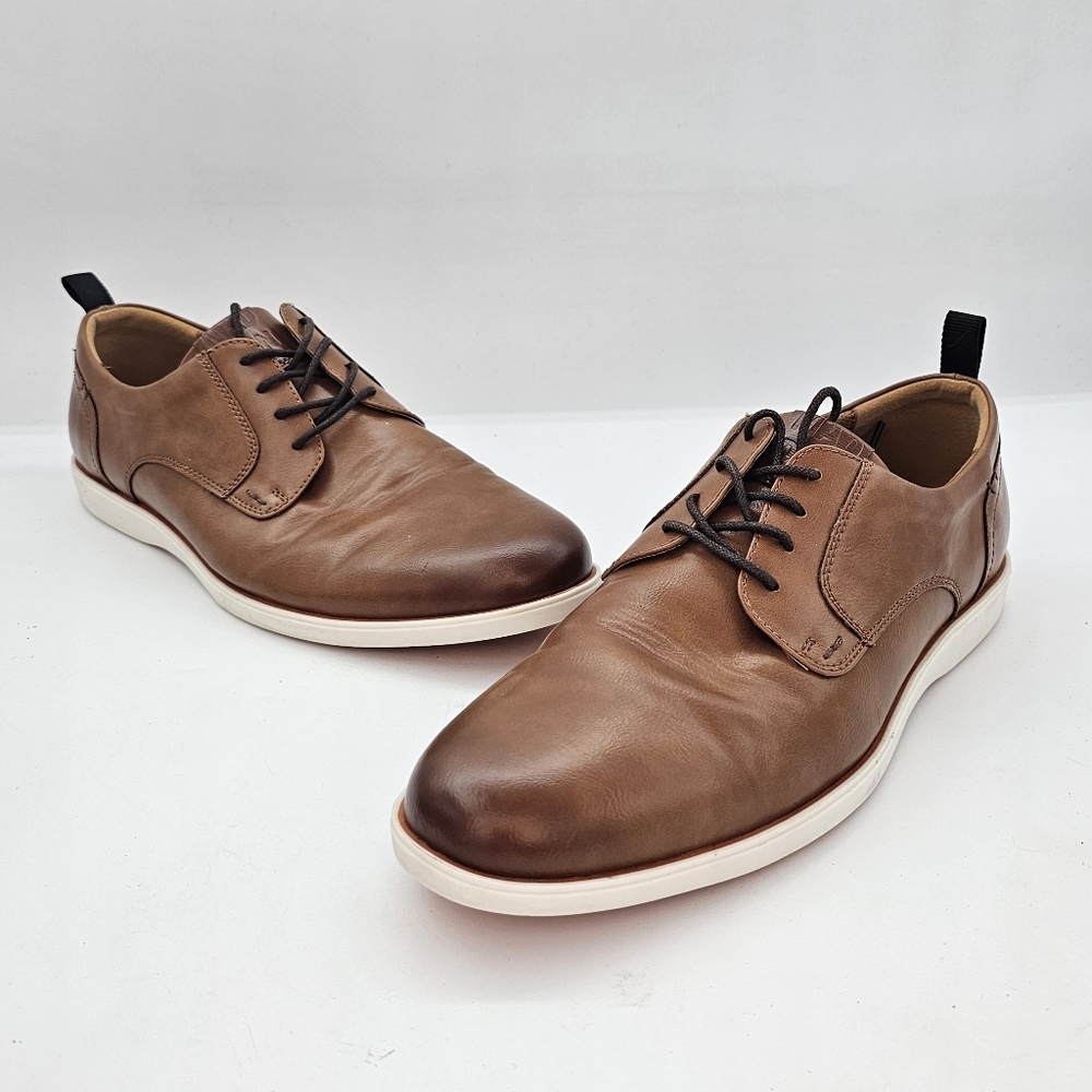 Steve Madden Brookes Oxford Dress Shoes Cognac Leather Lace Up Size 11.5 - Picture 10 of 10